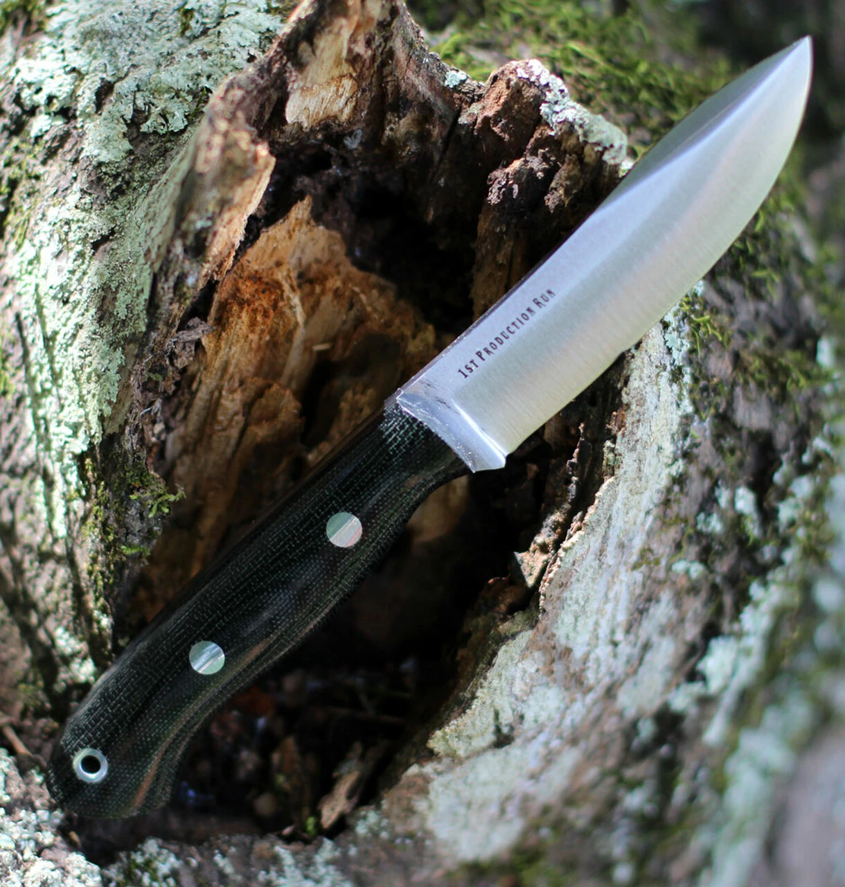 Bark River Knives Mini Aurora Hunter BA06028MBC, 3.71" CPM 3V Plain Blade, Black Canvas Micarta Handle 2 Bark River Knives Mini Aurora Hunter BA06028MBC, 3.71" CPM 3V Plain Blade, Black Canvas Micarta Handle - Image 2