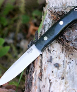 Bark River Knives Bark River 06115MBC Aurora, 4.75" A-2 Plain Blade, Black Micarta Handle
