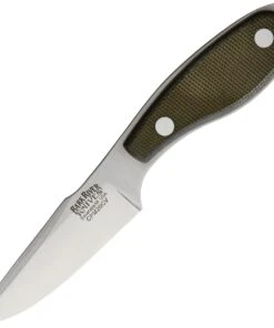 Bark River Knives Bark River 07071MGC Harpoon Necker, 3.1" CPM-20CV Plain Blade, Green Canvas Micarta Handle
