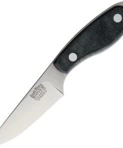 Bark River Knives Bark River 07072MBC Caper Necker, 3.1" CPM-20CV Plain Blade, Black Canvas Micarta Handle