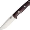Bark River Knives Bark River 07112MBUC Bravo I, 4.25" A-2 Plain Blade, Burgundy Canvas Micarta Handle
