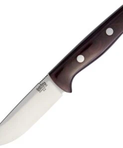 Bark River Knives Bark River 07112MBUC Bravo I, 4.25" A-2 Plain Blade, Burgundy Canvas Micarta Handle