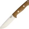 Bark River Knives Bark River 07112MNC Bravo I Rampless , 4.25" A-2 Blade, Natural Canvas Micarta Handle