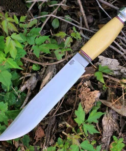 Bark River Knives Bark River 09214PMAI 1909 Michigan Bowie, 10" A-2 Plain Blade, Antique Ivory Micarta Handle