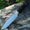 Bark River Knives Bark River 10114MBC Vidarr, 6.4" A-2 Plain Blade, Black Canvas Micarta Handle