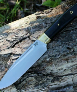 Bark River Knives Bark River 10114MBC Vidarr, 6.4" A-2 Plain Blade, Black Canvas Micarta Handle