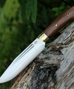 Bark River Knives Bark River 10114MNC Vidarr, 6.4" A-2 Plain Blade, Natural Canvas Micarta Handle