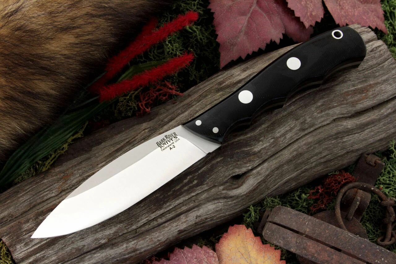 Bark River Knives Bark River 129MBC Canadian Special, 4" A-2 Plain Blade, Black Canvas Micarta Handle 1 Bark River Knives Bark River 129MBC Canadian Special, 4" A-2 Plain Blade, Black Canvas Micarta Handle
