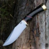 Bark River Knives Bark River Marauder I Bowie 16151MBL, 6.38" CPM 154 Polish Blade, Black Canvas Micarta Handle