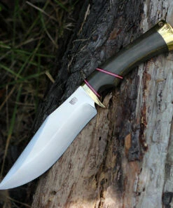 Bark River Knives Bark River Marauder I Bowie 16151MBL, 6.38" CPM 154 Polish Blade, Black Canvas Micarta Handle -Knifeworks Sales Store ba16151mgc 50693.1566586103