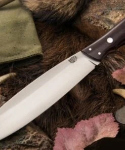 Bark River Knives Bark River 3325MBU Canadian Camp II, 8" A-2 Plain Blade, Burgundy Micarta Handle