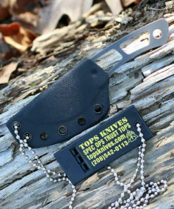 TOPS TBKP01 Backup Neck Knife, 2.38" 1095 Plain Blade, Skeletonized Handle -Knifeworks Sales Store backup 05478.1566585992