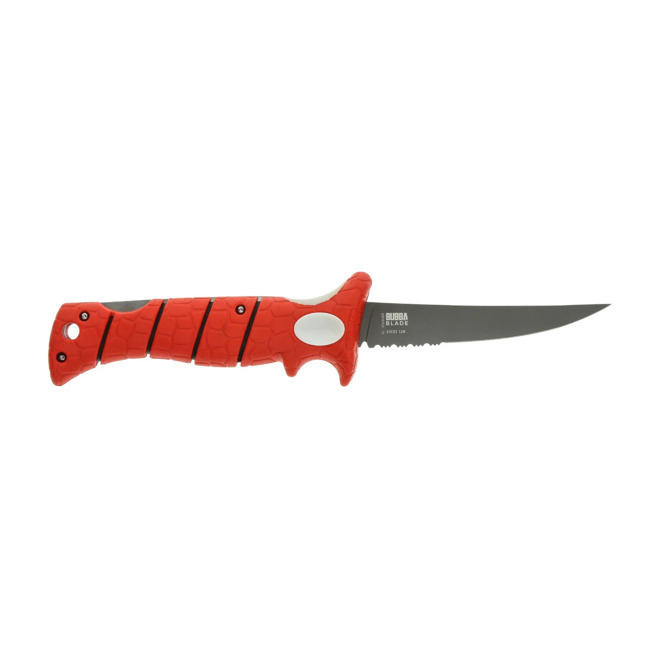 Bubba Blade Bubba Lucky Lew 15FK, 5" Titanium Nitride Coated Blade, Red TPR Handle 1 Bubba Blade Bubba Lucky Lew 15FK, 5" Titanium Nitride Coated Blade, Red TPR Handle