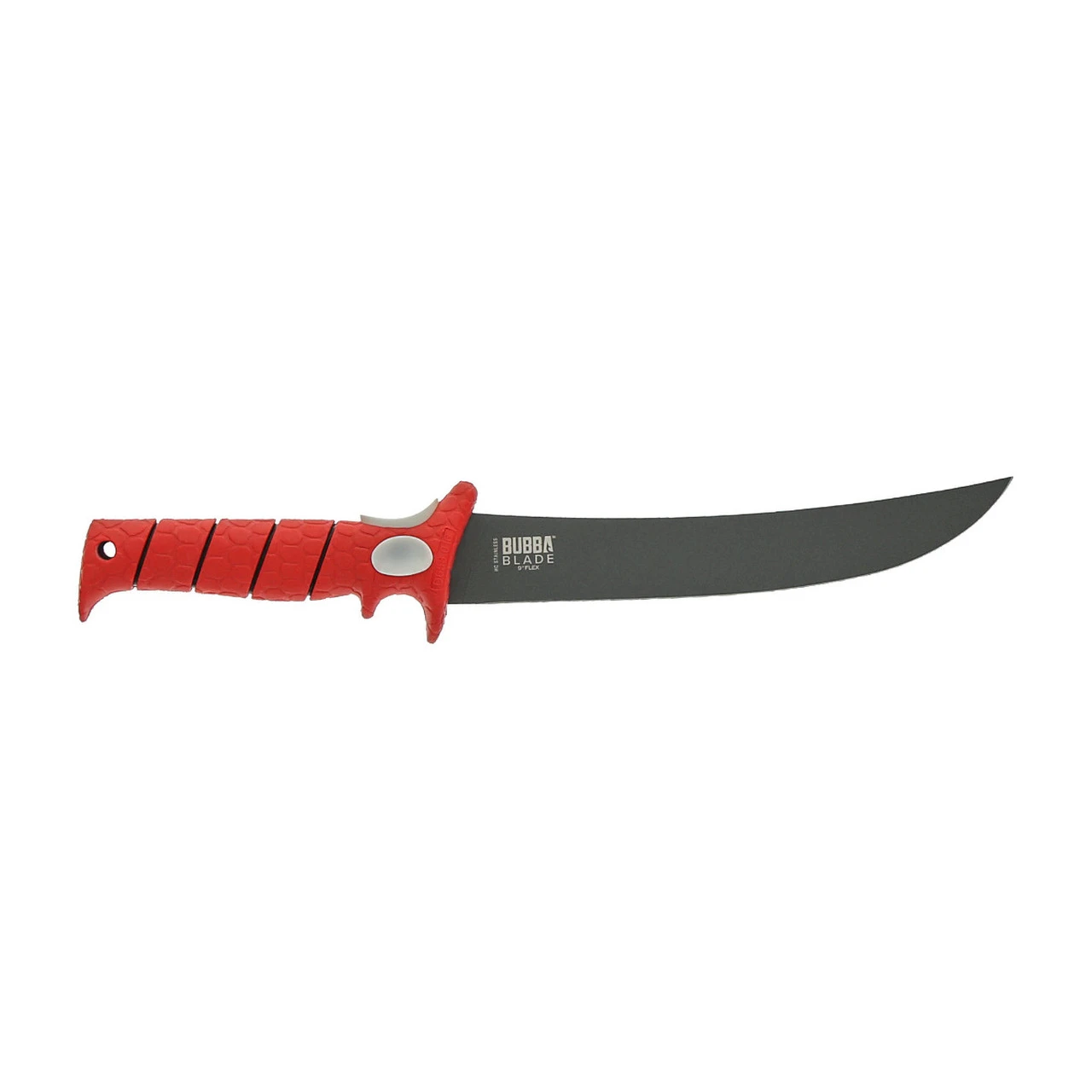 Bubba Blade Bubba Flex Fillet 19F, 9" Titanium Nitride Coated Blade, Red TPR Handle, Black Nylon Sheath 1 Bubba Blade Bubba Flex Fillet 19F, 9" Titanium Nitride Coated Blade, Red TPR Handle, Black Nylon Sheath