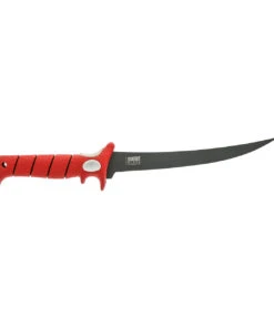 Bubba Blade Bubba Tapered Flex 19TF, 9" Titanium Nitride Coated Blade, Red TPR Handle, Black Nylon Sheath