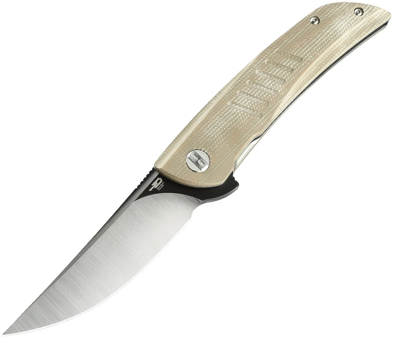 Bestech Knives Swift Linerlock G30C2, 3.5" D2 Satin/Black Plain Blade, Beige Micarta Handle 1 Bestech Knives Swift Linerlock G30C2, 3.5" D2 Satin/Black Plain Blade, Beige Micarta Handle