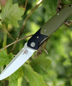 Bestech G03A Swordfish, 4" D2 Plain Blade, Black & Green G-10 Handle