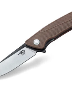 Bestech BTKG09C1 Spike, 3.50" Sandvick 12C27 Black/Satin Plain Blade, Biege GRN Handle