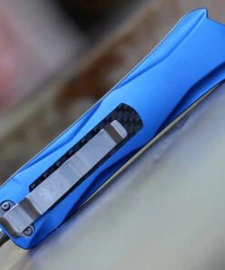 CobraTec Knives BLUKCDS Blue King Cobra, 4" D2 Steel Drop Point Serrated Blade, Anodized Aviation Aluminum Handle -Knifeworks Sales Store blukcd 00318.1611949146