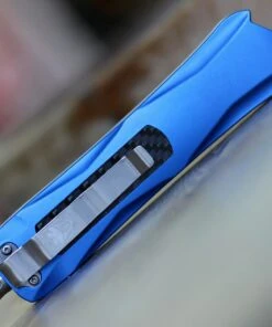 CobraTec Knives BLUKCDAG2SS Blue King Cobra, 4" D2 Steel Dagger Serrated Blade, Anodized Aviation Aluminum Handle -Knifeworks Sales Store blukcd 00318.1611949146.1280.1280 09854.1611949334