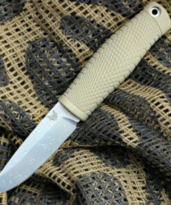 Benchmade Knives Benchmade 200 PUUKKO, 3.75" CPM-3V Satin Blade, Green Santoprene Handle, Black Leather Sheath