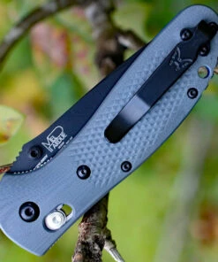 Benchmade Knives Benchmade Mini Griptilian 556SBK-1, 2.91 in. CPM-20CV, G-10 Handle, Black Combo Edge-Discontinued -Knifeworks Sales Store bm556sbk 1.jpg.2 1 47883.1566586663