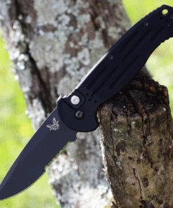 Benchmade Knives Benchmade AFO II Auto 9051SBK, 3.56 154CM Stainless Blade, Aluminum Handle, Black Combo Edge