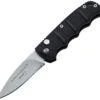 Boker Plus Kalashnikov Mini 01KALS73N, 2.5" Bead Blast AUS-8 Plain Blade, Black Aluminum Handle