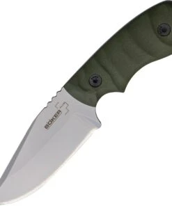 Boker Plus 02BO060 Ridgeback, 3.4" 440C PLAIN Blade, OD Green G-10 Handle