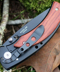 Browning Knives Browning Black/Cocobolo Framelock, 3.5" Black Stainless Plain Blade, Cocobolo Handle -Knifeworks Sales Store br068.2 68273.1566585973