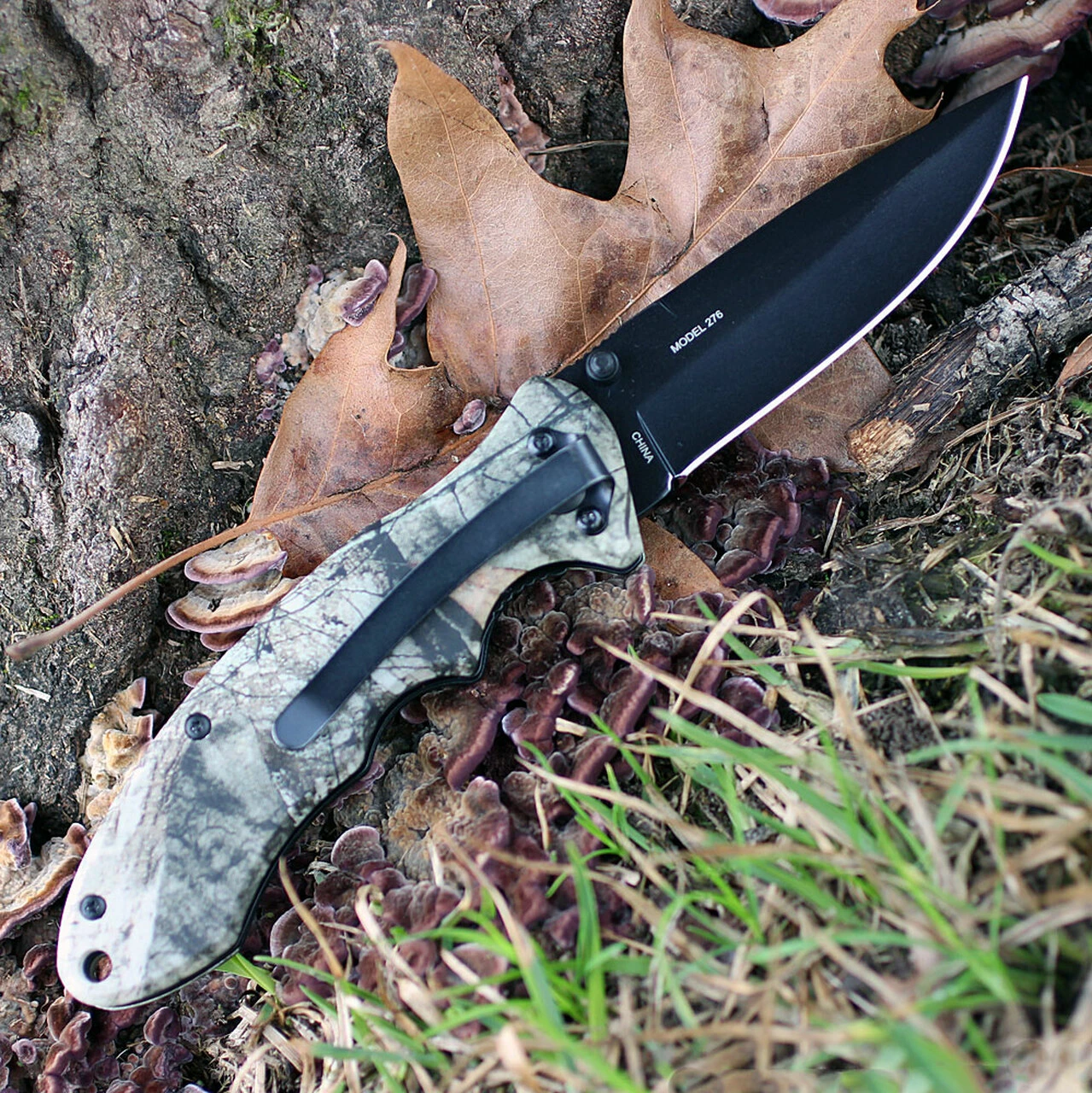 Browning Knives Browning Mossy Oak Linerlock, 3.5" Stainless Plain Blade, Aluminum Handle 2 Browning Knives Browning Mossy Oak Linerlock, 3.5" Stainless Plain Blade, Aluminum Handle - Image 2