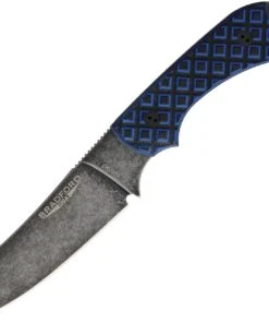 Bradford Guardian3 3D, 3.50" N690 Sheepsfoot Nimbus Blade, Black/Blue Sculpted G-10 Handle