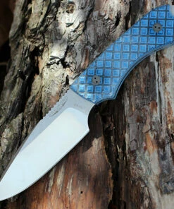 Bradford Guardian4, 4.625" N690 Plain Blade, Blue/Black G-10 Handle