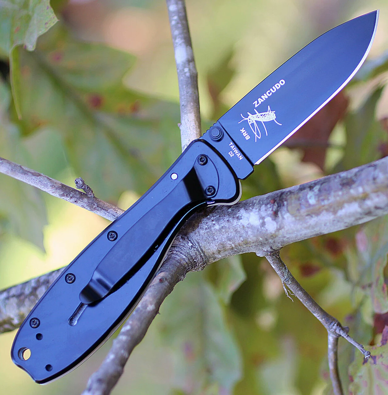 BRK Zancudo BRKR2DTB, 2.94", Black EDP Coated D2 Steel, Drop Point, Design by Esee Knives, Desert Tan Nylon handles 2 BRK Zancudo BRKR2DTB, 2.94", Black EDP Coated D2 Steel, Drop Point, Design by Esee Knives, Desert Tan Nylon handles - Image 2