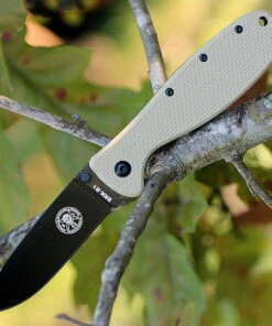 BRK Zancudo BRKR2DTB, 2.94", Black EDP Coated D2 Steel, Drop Point, Design by Esee Knives, Desert Tan Nylon handles