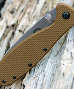 BRK Zancudo BRKR2CB, 2.94", Stonewash D2 Steel, Design by Esee Knives, Drop point, Coyote Brown Nylon handles -Knifeworks Sales Store brkr2cb.1 97927.1566585885