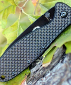 BRK Zancudo Carbon Fiber / G10 handles, Black EDP D2 Steel, Plain Edge, Design by Esee Knives -Knifeworks Sales Store brkr2cfb.1 06947.1566585935