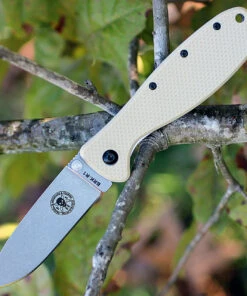 BRK Zancudo BRKR2DT, 2.94", Stonewash D2 Steel, Desert Tan Nylon handles, Design by Esee Knives,