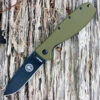BRK Zancudo BRKR2ODB, 2.94",OD Green Nylon handles, Black EDP Coated D2 Steel, Drop Point, Design by Esee Knives,