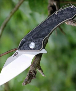 Bestech T1711A Goblin, 2" CPM-S35VN Plain Blade, Titanium Handle w/Carbon Fiber Inlay
