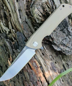 Bestech Paladin BG13B-2, 3.54" D2 Steel Black/Satin Plain Blade, Green G-10 Handle