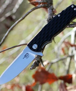 Bestech G02A Grampus, 3.5" D2 Plain Blade, Black G-10 Handle