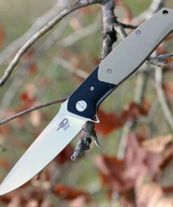 Bestech G03B Swordfish, 4" D2 Plain Blade, Black & Beige G-10 Handle