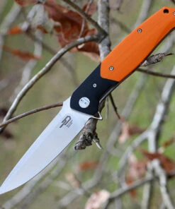 Bestech G03C Swordfish, 4" D2 Plain Blade, Black & Orange G-10 Handle