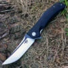 Bestech G05A2 Scimitar, 3.75" D2 Plain Blade, Black G-10 Handle