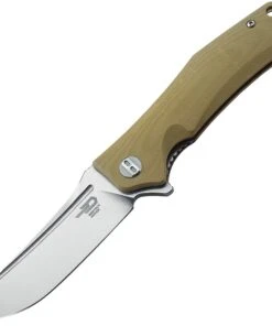 Bestech G05C1 Scimitar, 3.75" D2 Plain Blade, Tan G-10 Handle