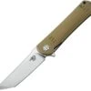 Bestech G06C1 Kendo, 3.75" D2 Plain Blade, Beige G-10 Handle