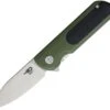 Bestech G07A Pebble, 2.95" VG-10 Plain Blade, Green/Black G-10 Handle