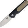Bestech G07B Pebble, 2.95" VG-10 Plain Blade, Black/Tan G-10 Handle