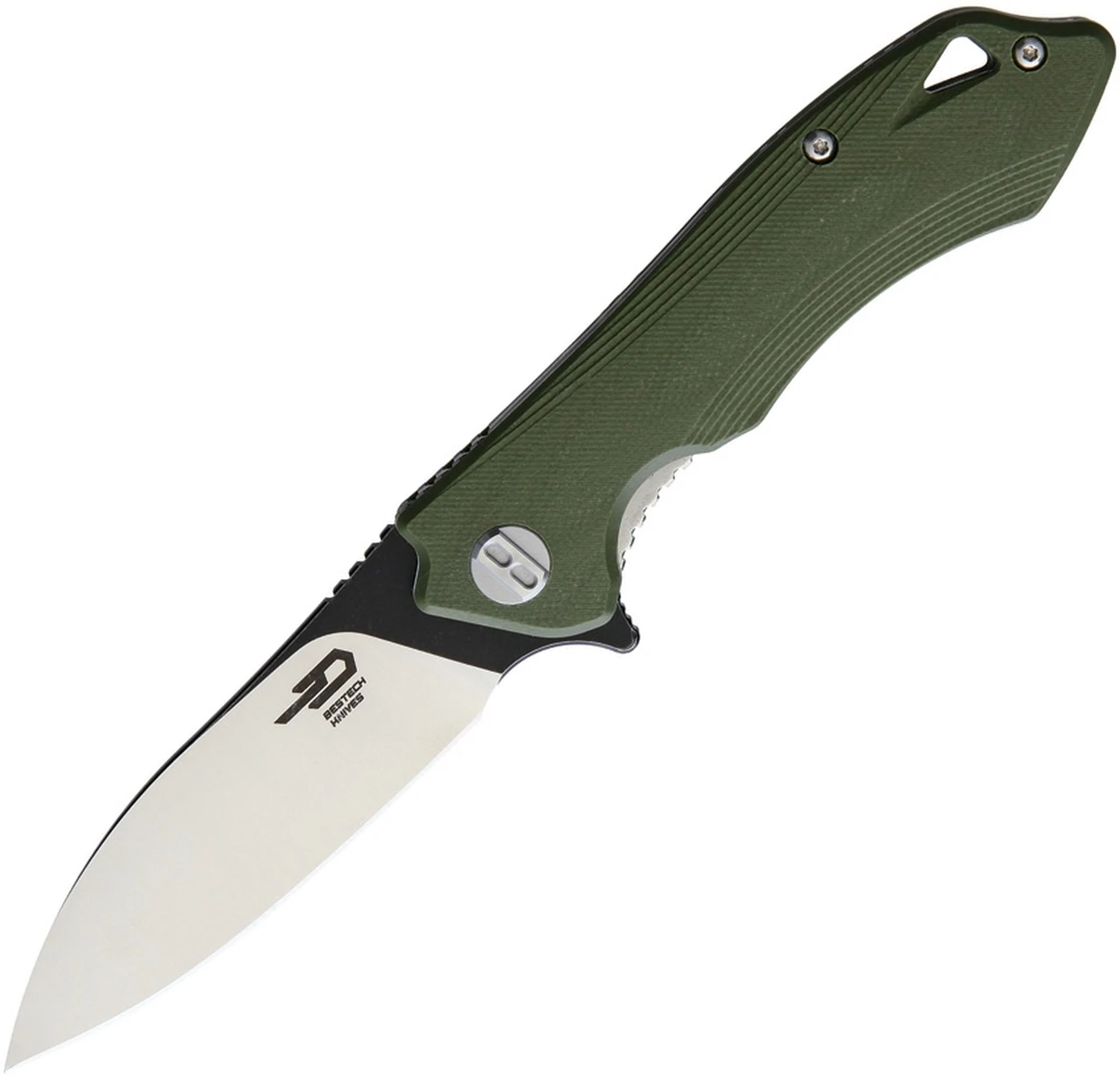 Bestech BTKG11B1 Beluga, 3.0" Sandvick 12C27 Black/Satin Plain Blade, Green G-10 Handle 1 Bestech BTKG11B1 Beluga, 3.0" Sandvick 12C27 Black/Satin Plain Blade, Green G-10 Handle